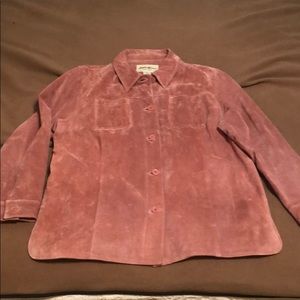 Eddie Bauer Washable Suede Soft Pink Jacket